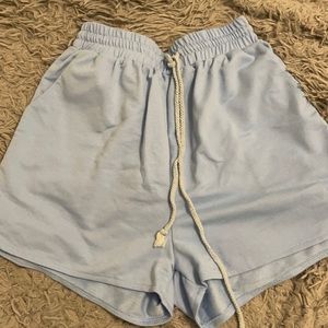 SHEIN sweat shorts, baby blue, S, women, good condition